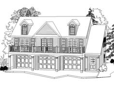 this is the front elevation of these house plans