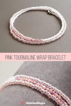 ♥ Love yourself more ♥    A sweet way to celebrate the season of love with this ultra-dainty pink tourmaline bracelet.    This exquisite bracelet measures 20 inches-will wrap around the wrist about 3 times. It will add a touch of glow and highlight to your skin without overpowering. Love Yourself More, Multi Wrap Bracelet, Season Of Love, Bracelet Stacking, Stacking Bracelets, Tourmaline Bracelet, Jade Necklace, Bridesmaid Bracelet, Handmade Jewelry Designs