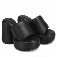 Limited Offer .. Will Expire Without Notice New For 2024 Elegant Slip-On Sandals For Women Featuring Chunky Round Heels And Anti-Skid Soles, Ideal For Parties Choose Your Color & Size Preference At Time Of Purchase Ships 6-10 Days Enjoy! Round Heels, Golden Shoes, Modern Sandals, Skirted Swimsuit, High Heel Slippers, Heel Slippers, American Brand, Fashion Heels, Summer Beach Wear