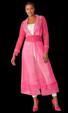 For Her NYC 82213 1 piece Sheer Mesh Jacket Colors: Black, Fuchsia, Red, White Sizes: S, M, L, XL, 1X, 2X Pink Stretch Winter Outerwear, Summer Open Front Solid Color Outerwear, Pink Long Sleeve Summer Outerwear, Pink Long Sleeve Spring Outerwear, Pink Long Sleeve Outerwear For Summer, Pink Long Sleeve Outerwear For Spring, Long Sleeve Solid Color Summer Outerwear, Fitted Pink Solid Color Outerwear, Pink Long Sleeve Outerwear For Party