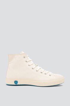 High Top Canvas Sneaker - Natural - Assembly New York | Assembly New York Handmade Canvas, Sealing Wax, Unisex Shoes, Kids Sleepwear, Canvas Sneakers, Converse High Top Sneaker, Converse Chuck Taylor High Top Sneaker, Bright Blue, Lace Up Shoes