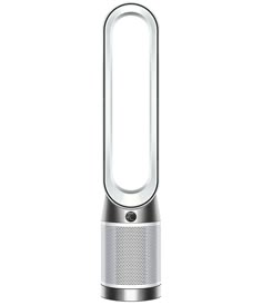 an air purificater with the light on it's side, in front of a white background