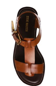 Steve Madden Brazinn Gladiator Sandal (Women) | Nordstrom Womens Gladiator Sandals, Steve Madden Sandals, Sandal Women, Strappy Sandals, Steve Madden Shoes, Gladiator Sandals, Smooth Leather, Tan Leather, Women's Shoes Sandals