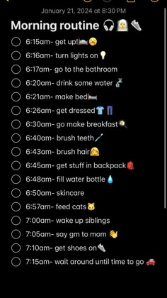 Girlfriend Checklist, 6:30 Morning Routine School, Spring Routine, Morning Routine School 8:00, School Morning Routine 6:30-7:45, Morning Routine School 7:00, Morning Routines For School 6:30, Tips For 6th Grade