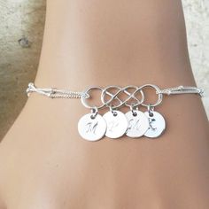 Hypoallergenic Silver Name Bracelet For Friendship, Silver Metal Jewelry For Birthday Gift, Silver Hypoallergenic Name Bracelet For Friendship, Silver Round Bracelet, Silver Round Bracelets Suitable For Gifts, Silver Metal Jewelry Gift, Adjustable Charm Bracelet, Nickel Free Charm Bracelet As Gift, Adjustable Metal Jewelry As Birthday Gift