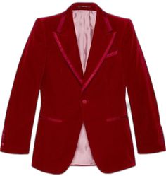 Gucci's Aria collection is a celebration of the house's centenary year and evokes its heritage, craftsmanship and Greek-inspired aesthetic. With a refined velvet finish, this deep red blazer is cut for a tailored fit and fastens at the front with a button fastening whilst boasting statement peak lapels and strong structured shoulders.

Made in Italy

Composition

Outer: Satin 100%, Velvet 100%

Lining: Silk 100%

Product IDs

FARFETCH ID: 17443107

Brand style ID: 671978Z4716 Gucci Coat, Red Blazer, Single Breasted, Fashion Branding, Velvet, Gucci, Blazer, Silk, Celebrities