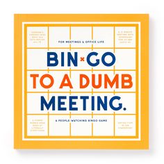 What's the best part of a meeting? There's actually an answer, we promise. It's people-watching, of course. So, why not make a game (or two) out of it? Inside this Bin-Go to a Dumb Meeting game, you'll find 2 sets of 12 perforated bingo cards–one set for meetings and another for cubicle life. Don't worry; we've already pre-filled them with the common (yet ridiculous) things that always seem to happen–so just hand them out and start people-watching...competitively. Includes 24 pre-filled (& perfo Make A Game, Bingo Cards, Cubicle, The Common, Bingo, Things That, Square