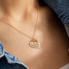 Keep your loved ones close with our Personalized Heart Necklace. This elegant heart-shaped pendant can be custom engraved with up to three names, creating a sentimental piece you'll cherish every day. Whether commemorating family members or honoring special friendships, this necklace is perfect for gifting and keeping your dearest memories close to your heart. HOW TO ORDER1- Select your preferred length and color from the menu.2- Choose the number of name(s) and birthstone(s).3- Specify the name Mother's Day Heart Cut Charm Necklace With Heart Beads, Heart Cut Birthstone Charm Necklace For Anniversary, Rose Gold Heart Necklace With Birthstone For Mom, Personalized Double Heart Rose Gold Jewelry, Mother's Day Keepsake Heart Cut Necklace, Personalized Birthstone Charm Necklace With Heart Pendant, Heart Charm Name Necklace For Anniversary, Personalized Heart Pendant Charm Necklace With Birthstone, Birthstone Charm Necklace With Heart Pendant