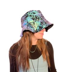 The perfect summer festival accessory! Our floppy bucket hat provides sun protection in fun fabrics to match our outfits. These bucket hats are made in spandex and fully lined. Soft elastic ties keep the hat in place on windy days. Because of the "floppy" style, this hat is foldable and mashable and can fit in your pocket!- One size fits most- Handmade in USA - in our shop in Michigan- Full lined- Floppy bucket style- Soft elastic ties for under chinWe can make this hat in any of our fabrics! If Black Fun Bucket Hat For Summer, Fun Black Bucket Hat For Summer, Playful Summer Sun Hat For Festivals, Trendy Adjustable Sun Hat For Festivals, Trendy Adjustable Sun Hat For Festival, Fun Black Summer Bucket Hat, Trendy Bucket Hat With Upf 50+, Trendy Bucket Hat For Music Festival, Spring Music Festival Sun Hat With Curved Brim