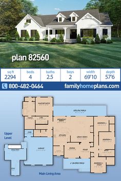 the floor plan for this home is shown in blue and white, with an additional living area