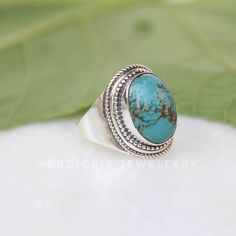 Natural turquoise ring, Sterling silver, statement gemstone ring, handmade, vintage native American style, AAA Cabochons, birthstone ring Description: Be assured that the product you order is MADE JUST FOR YOU and is not a mass produced item. The gemstone is a oval shaped TURQUOISE The rest of the ring is made from 925 STERLING SILVER i.e 92.5% pure silver. And it DOESN'T HAVE ANY LEAD OR NICKEL. I make more than 50 DIFFERENT GEMSTONES. If you want other gemstones, Please inbox me. I'll show you Bohemian Oval Turquoise Ring For Jewelry Making, Bohemian Style Oval Crystal Ring Nickel Free, Bohemian Silver Turquoise Ring Stamped 925, Bohemian Round Turquoise Ring With Stone Setting, Bohemian Style Turquoise Ring With Stone Setting, Handmade Turquoise Oval Cabochon Ring For Anniversary, Bohemian Turquoise Ring Stamped 925 For Anniversary, Bohemian Turquoise Rings With Stone Setting, Bohemian Turquoise Gemstone Ring For Anniversary