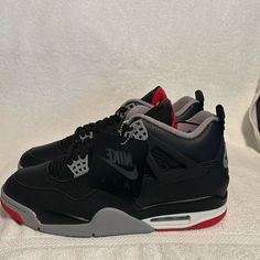 Jordan 4 One Nine Best Shoe Ever Made . Must Have In Your Collection. Size 10.5 Black Air Jordan 4 With Boost Midsole For Streetwear, Black Urban Low-top Air Jordan 4, Air Jordan 4 Black With Red Sole For Sports, Black Air Jordan 4 With Red Sole, Air Jordan 4 Cushioned Streetwear Sneakers, Air Jordan 4 Black High-top Synthetic, Black Air Jordan 4 With Red Sole And Leather, Air Jordan 4 Black With Red Sole For Streetwear, Air Jordan 4 Streetwear With Cushioned Footbed