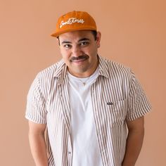 Get ready to let the good times roll with our Good Times Flat Brim Hat. This cool hat features a flat brim and a unique burnt orange shade, with ivory embroidered text for a pop of contrasting color. Perfect for beach days or adding some good vibes to your everyday outfits. Casual Summer Snapback Hat With Flat Brim, Casual Flat Brim Snapback Hat For Summer, Casual Brown Flat Cap Trucker Hat, Brown Snapback Hat For Summer, Cotton Trucker Hat With Flat Bill For Beach, Casual Brown Snapback Hat For Beach, Casual Brown Snapback Hat For The Beach, Orange Cap For Vacation, Cotton Flat Brim Snapback Hat For Beach