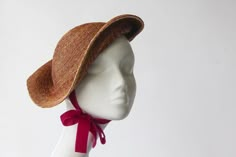 ROYAL MINT | Luxury Handmade Straw Hat with Sculpted Roll Brim. Fine Straw Hat with roll brim by And They Loved Hats. is a dramatic creation, handcrafted to create a beautiful unique sculpted silhouette with lovely contours and soft asymmetric swept brim. The rich brown dyed straw colour is unique and flattering together with silk velvet ribbon necktie. The design is high fashion and compliments formal attire, perfect for summer gatherings. Attaches with discreet millinery cord. Made to order. Y 50s Hats, Straw Cloche Hat, Ascot Races, Cloche Hats, Belle Silhouette, Royal Mint, Melbourne Cup, Unique Hats, Kentucky Derby Hat