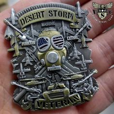 Desert Storm Veteran Coin $19.91 Military Life Quotes, Army Challenge Coins, Storm Tattoo, Operation Desert Shield, Military Coins, Military Challenge Coins, Coin Art, Desert Storm