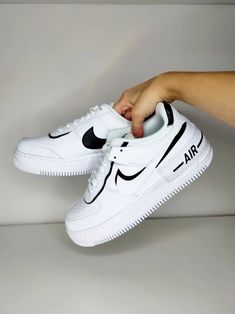 Blue Nike Air Force, Nike Air Force 1 Black, Sneaker Ideas, Floral Nikes, Black Air Force 1, Custom Nike Air Force 1, Custom Nike Air Force, Custom Sneakers Diy, Nike Website