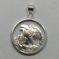 Walking Liberty Half Dollar Cut Coin Necklace PendantReverse | Etsy Collectible Round Coin Pendant Jewelry, Antique Commemorative Round Jewelry, Antique Round Jewelry For Commemoration, Classic Coin Jewelry For Commemoration, Symbolic Coin-shaped Collectible Jewelry, Symbolic Collectible Coin Jewelry, Silver Coin Jewelry Stamped 925, Vintage Coin Jewelry For Anniversary, Nickel Free Medallion Jewelry For Commemoration