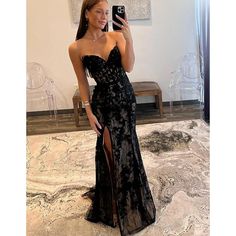 Black Mermaid Dress, Black Lace Prom Dress, Plus Size Evening Gown, Formal Ideas, Mermaid Sweetheart, Prom Dress Inspo, Matric Dance, Senior Prom Dresses, Strapless Prom Dresses