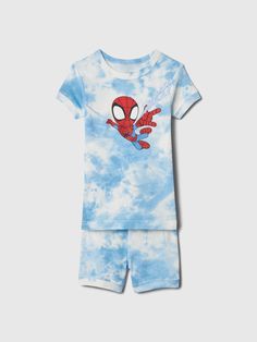 babyGap | Marvel Organic Cotton Short PJ Set | Gap Green Marvel, Marvel Pajamas, Blue Marvel, Dress Flip Flops, Toddler Jeans, Short Pj Set, Sun With Sunglasses, Cotton Pajama Sets, Baby Pajamas