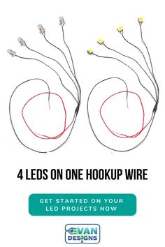 four leds on one hookup wire get started on your led projects now