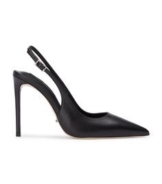 Indulge in sleek sophistication with our Asti heel, boasting a pointed toe and chic slingback adorned with a dainty buckle detail. Elevate your look effortlessly with this timeless stiletto heel. -Material: Leather -Sole: Rubber -Fit: True To Size -Toe-shape: Point -Features: Slingback -Heel: 10.5cm Evening Heels With Pointed Sculpted Heel, Pointed Heels With Sculpted Heel For Evening, Evening Heels With Sculpted Heel And Pointed Shape, Classic Heels With Single Toe Strap For Formal Occasions, Classic Formal Heels With Single Toe Strap, Chic Pointed 4-inch Heels, Chic Pointed Heels With Padded Heel, Modern Pointed Heels For Formal Occasions, Modern Pointed Heels For Formal Events