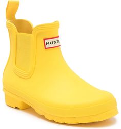 HUNTER Original Waterproof Chelsea Rain Boot | Nordstromrack Waterproof Rain Boots For Spring, Spring Waterproof Rain Boots For Rainy Weather, Spring Waterproof Boots For Rainy Weather, Spring Outdoor Weatherproof Rain Boots, Yellow Weatherproof Rain Boots For Outdoor, Weatherproof Boots For Outdoor Spring Activities, Weatherproof Outdoor Boots For Spring, Waterproof Yellow Boots For Fall, Yellow Waterproof Rain Boots