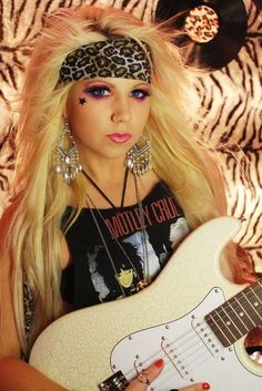 80s Music Costume Ideas, 80s Rock Star Costume, Rock Star Halloween Costumes, 80s Rock Makeup, 80s Rock Outfit, 80s Rocker Chick, 80s Rock Style, 80s Hair And Makeup, 80s Dress Up