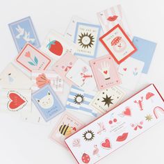 Our Valentines cards for kids include fun stickers and envelopes with puns and greetings, lots of pink and red and shiny gold foil look great. Valentines Puns, Valentine Notes, Wedding Tableware, Valentine's Party, Halloween Tableware, Valentine Stickers, Colors Of Red, Meri Meri, Romantic Colors