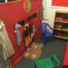 a child's play room with toys and stuffed animals