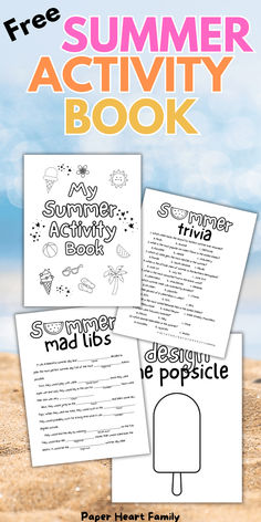 the free summer activity book for kids