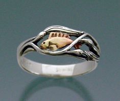 Fish Ring   Fish in Kelp ring  Sterling by SheppardHillDesigns Fish Ring, Pretty Fish, Kelp Forest, Fish Jewelry, California Coast, Salvador Dali, Pretty Jewellery, Ring Sterling Silver, Lead Time