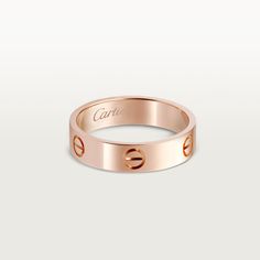 Cartier - LOVE ring - Ring Pink gold - LOVE ring, rose gold (750/1000). Width: 5.5 mm (for size 52). Please note that the carat weight, number of stones and product dimensions will vary based on the size of the creation you order. For detailed information please contact us. Pink Gold Rings, Cartier Gold, Cartier Love Ring, Ring Rose Gold, Cartier Love, Jewelry Lookbook, Rose Gold Jewelry, Pink Ring, Cartier Ring