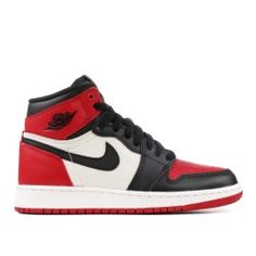 Air Jordan 1 Retro High Og Bg (gs) "Bred Toe" - Air Jordan - 575441 610 - gym red/black-summit white | Flight Club Polyvore Aesthetic, Sepatu Air Jordan, Nike Tenis, Authentic Jordans, Nike Air Jordan 1 Retro, Popular Sneakers, Air Jordan Retro, Burton Snowboards, X Games