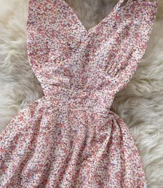 V-neck Mini Dress With Ditsy Floral Print For Vacation, V-neck Midi Dress With Ditsy Floral Print For Summer, Flowy V-neck Sundress For Garden Party, Pink Floral Print V-neck Dress For Summer, Spring Floral Print V-neck Sundress, Pink Floral Print V-neck Mini Dress, Chic V-neck Mini Dress With Ditsy Floral Print, Elegant Floral Print V-neck Sundress, Casual V-neck Maxi Dress With Ditsy Floral Print