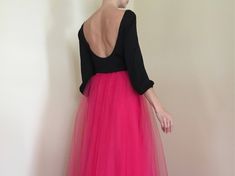 Wonderful Hot Pink tulle maxi skirt from very soft tulle for wedding ,special occasion or every day.High Quality! Feel Like a Princess! -Skirt is made of two layers of tulle. -Full lining. -Skirt has Satin waistband. - Closes with zipper. Please enquire if you're interested in different color. THE SKİRT IS MADE TO ORDER While ordering write your waist and skirt length measure,according your shoes heels, so the skirt will be made to your size. SIZING INFO: XS/34/US4: waist 64-66 cm (24-25 inch) S Pink Pleated Party Dresses, Pink Party Dress With Pleated Skirt, Pink Pleated Skirt Party Dress, Pink Stretch Full Skirt, Pink Tulle Maxi Skirt For Party, Stretch Pink Dress With Tulle Skirt, Pink Long Skirt Dress For Party, Pink Stretch Dress With Tulle Skirt, Pink Voluminous Maxi Skirt For Party