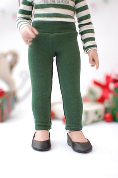 Handmade casual clothes for 1/4 scale dolls Leggings pants in green. Pull in, stretchy and easy to wear.  Fits Littlefee and similar dolls. All items handmade with care for details. I use tiny metal snaps or hooks as closure. Set will ship to You from Poland/Europe with priority airmail (usually takes one week), carefully packed.  Please check my other listings! Stretchy Leggings, Bjd Doll, Casual Clothes, Bjd Dolls, One Week, Doll Toys, Doll Clothes, Action Figures, Art Collection