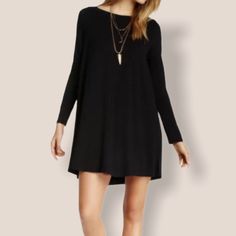 Go Couture Long Sleeve Boat Neck Mini Loose A Line Dress In Black Sz Large $138 Black Mini Dress For Daywear In Fall, Couture Dresses, Boat Neck, A Line Dress, Mini Dress, Couture, Womens Dresses, Long Sleeve, Women Shopping