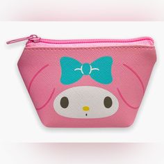 This Is An Adorable Little Pouch. It Has The Sanrio Friend My Melody On Front. The Measurements Are: 7.5 X 8 Cm, 2.95 X 3.15 In [Material] Vinyl Chloride Resin, Fastener - Polyester Pink Portable Pouch For Personal Use, Portable Pink Pouch For Personal Use, Cute Portable Pink Pencil Case, Pink Kawaii Bag With Zipper Pouch, Cute Pink Pouch Pencil Case, Playful Pink Bag With Zipper Closure, Playful Pink Portable Pencil Case, Cute Multicolor Pouch With Removable Pouch, Cute Pink Pencil Case For Everyday Use