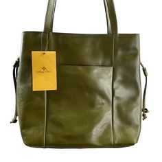 Everton Tote : 13"W X 12"H X 5"D Brand = Patricia Nash Color = Olive Green Material = Leather Purse Style = Xl Condition = Nwt For $269 Luxury Green Tote Bucket Bag, Luxury Green Tote Bag, Luxury Green Bucket Bag For Travel, Luxury Square Hobo Bag For Travel, Classic Green Square Bag, Luxury Olive Shoulder Bag For Travel, Luxury Green Bucket Satchel, Luxury Olive Bag For Everyday Use, Green Shoulder Bag With Handle Drop For Travel