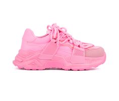 Love Story, our sporty lace-up sneaker. A laid-back weekend look, it pairs perfectly with athleisure styles or jeans. Polyurethane & Mesh Textile upper, Lace up closure for secure fit,2\ platform wedge sole, Closed round toe, Nylon lined footbed, Rubber outsole | Women's Olivia Miller Love Story Platform Sneakers in Pink Size 9 Olivia Miller, Sneakers Pink, Athleisure Fashion, Wedge Sneakers, Platform Wedge, Platform Sneakers, Platform Wedges, Fashion Lifestyle, Athleisure