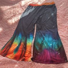 100% Brand New Wide Leg Yoga Pants Cute Hippie Athleisure Stretchy No Tag, Pkg See Pics For Measurements. These Are Awesome. Asian 3x, Us 2x Or About A 20. They Are Nwt Because They Aren’t Sold With A Tag But In A Pkg. Inseam 28” But When Worn Lower On Hip Can Be 30 Or So. Still Too Short For Me. Sporty Multicolor Bottoms With Elastic Waistband, Sporty Multicolor Loungewear Bottoms, Sporty Multicolor Long Pants, Athleisure Multicolor Bottoms With Elastic Waistband, Multicolor Athleisure Bottoms With Elastic Waistband, Multicolor Relaxed Fit Athleisure Bottoms, Sporty Multicolor Bottoms With Relaxed Fit, Sporty Multicolor Relaxed Fit Bottoms, Non-stretch Casual Summer Activewear