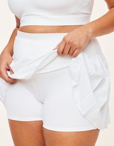 The Birdie Plus white active skirt is all about practicality and style. This skort is perfect for activities like tennis or pickleball, while also being perfect for everyday wear. The compressive under shorts and sweat-wicking fabric gives you the perfect balance of comfort and support. (Available in plus-sizes 1X-4X.) Under Shorts, Being Perfect, Adore Me, Birdy, Pickleball, Apparel Accessories, Tennis, Active Wear, Everyday Wear