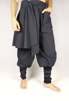 Made from Italian cotton Cotton 88% elastane 12% Sarouel Pants, Guerriero Samurai, Hakama Pants, Concept Clothing, Warm Pants, Drawing Clothes, Fantasy Clothing, Fantasy Fashion, Character Outfits