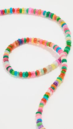 JIA JIA Rainbow Smooth Large Opal Necklace | Shopbop Multicolor Single Strand Round Jewelry, Rainbow Polished Round Bead Jewelry, Polished Round Bead Opal Necklaces, Polished Round Opal Bead Necklaces, Opal Necklaces With Polished Round Beads, Multicolor Rondelle Single Strand Jewelry, Multicolor Single Strand Rondelle Jewelry, Rainbow Rondelle Beaded Jewelry, Multicolor Single Strand Rondelle Beaded Necklaces