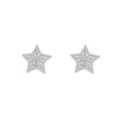 14kt White Gold Mini Diamond Star Stud Earrings: 0.07cts of round diamonds Has matching pendant: here White Gold Star Earrings For Formal Occasions, Diamond White Star Earrings For Anniversary, Star-shaped Silver Diamond Earrings, Silver Star-shaped Diamond Earrings, Sterling Silver Star Earrings With Diamond Accents, Silver Star-shaped Diamond Earrings With Accents, Star-shaped White Gold Earrings With Diamond Accents, Star Shaped Diamond Accent Earrings For Formal, Star-shaped Earrings With Diamond Accents For Formal Occasions