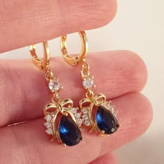 Sapphire Bridal Jewelry, Gold And Navy Jewelry, Navy Dress Accessories Jewelry, Royal Blue And Gold Jewelry, Homecoming 2024, Navy Blue Jewelry, Blue And White Earrings, Navy Jewelry, Prom Dance