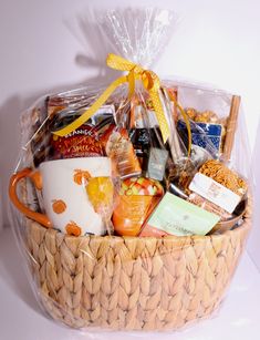 a basket filled with lots of different items