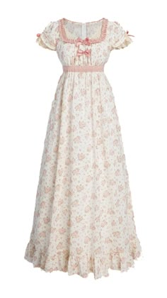 Cute Dresses Curvy, Floral Vintage Dress Aesthetic, Vintage Casual Dress, Vestidos Cottagecore, Vintage Modest Dresses, Victorian Outfits Women, Pink Grandmacore, Pink Cottagecore Dress, Southern Belle Outfit