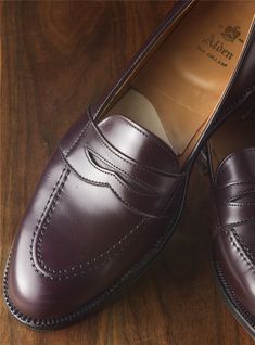 The Alden Full Strap Slip-On Loafer in Burgundy - The Ben Silver Collection Ben Silver, Alden Shoes, Silver Collection, Goodyear Welt, Loafers Men, New England, Calf Skin, Dress Shoes Men, Oxford Shoes