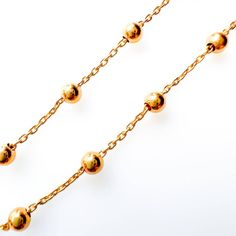 Dress up your ensemble with this exquisite chain bracelet beautiful crafted in Italy. 14K Yellow Gold3mm Beads 7” Lobster clasp Gold Ball Chain Bracelet Gift, Classic Beaded Chain Necklace With Round Beads, Yellow Gold Ball Chain Bracelet, Elegant Ball Chain Bracelet As Gift, Elegant Ball Chain Bracelet Gift, Elegant Chain Necklace With Lobster Clasp And Round Beads, Elegant Chain Necklace With Round Beads And Lobster Clasp, Classic Jewelry With Beaded Chain And Round Beads, Classic Jewelry With Round Beads And Beaded Chain